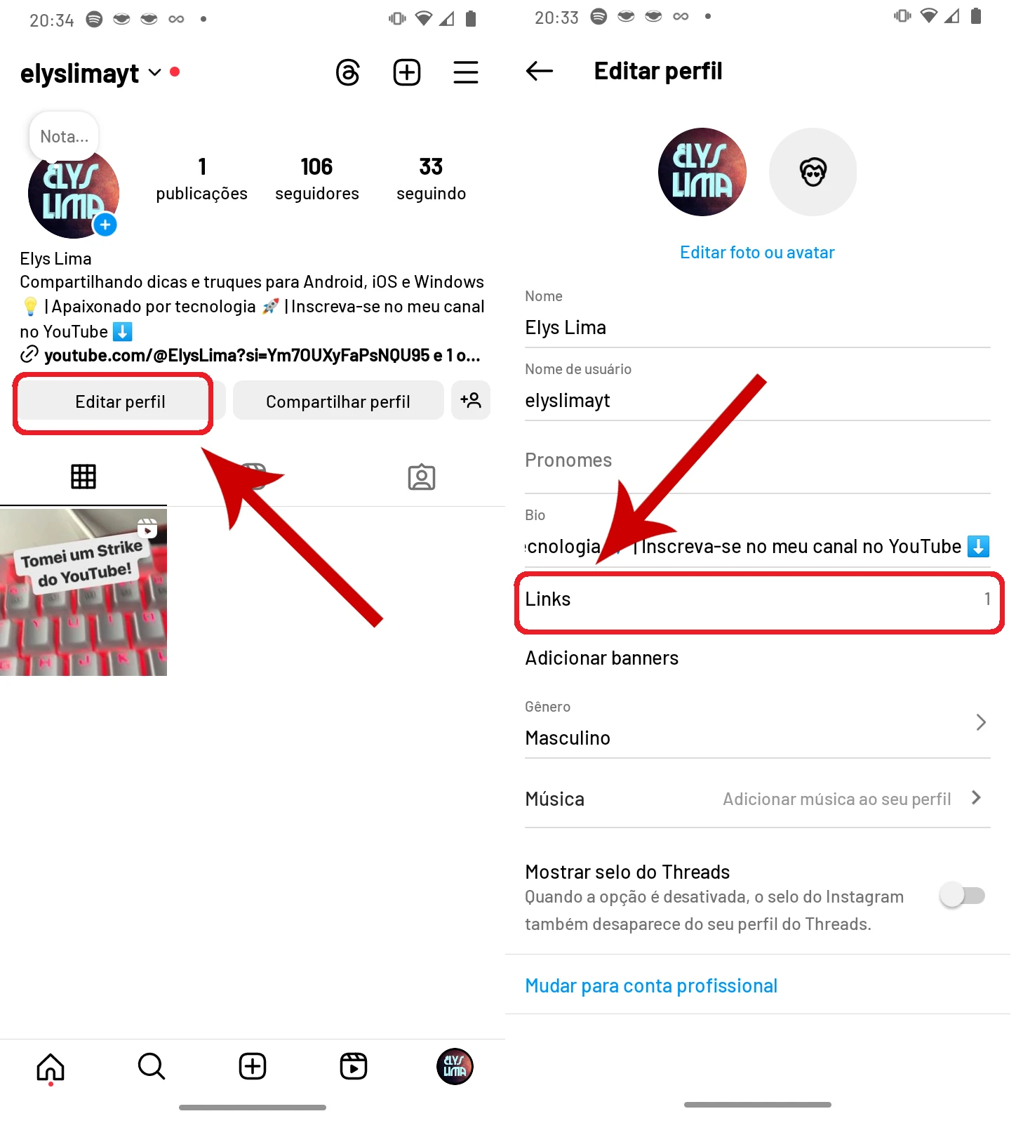 Instagram agora permite adicionar até 5 links na bio