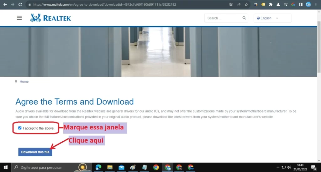 Como instalar o driver Realtek High Definition Audio