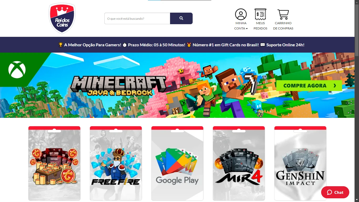 Recarregar com o Rei dos Coins