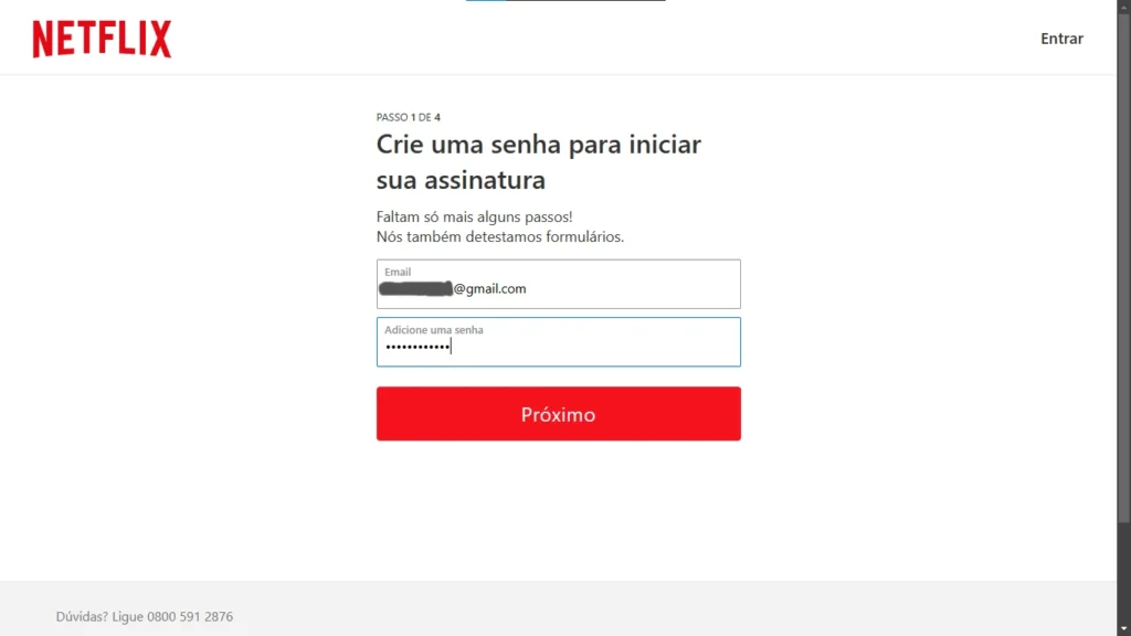 Crie uma senha no Netflix