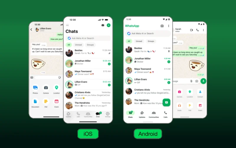 WhatsApp atualiza interface no Android e iPhone