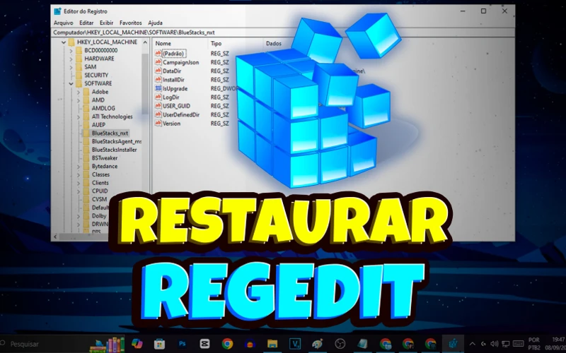 Como restaurar o Regedit para o Padrão no Windows