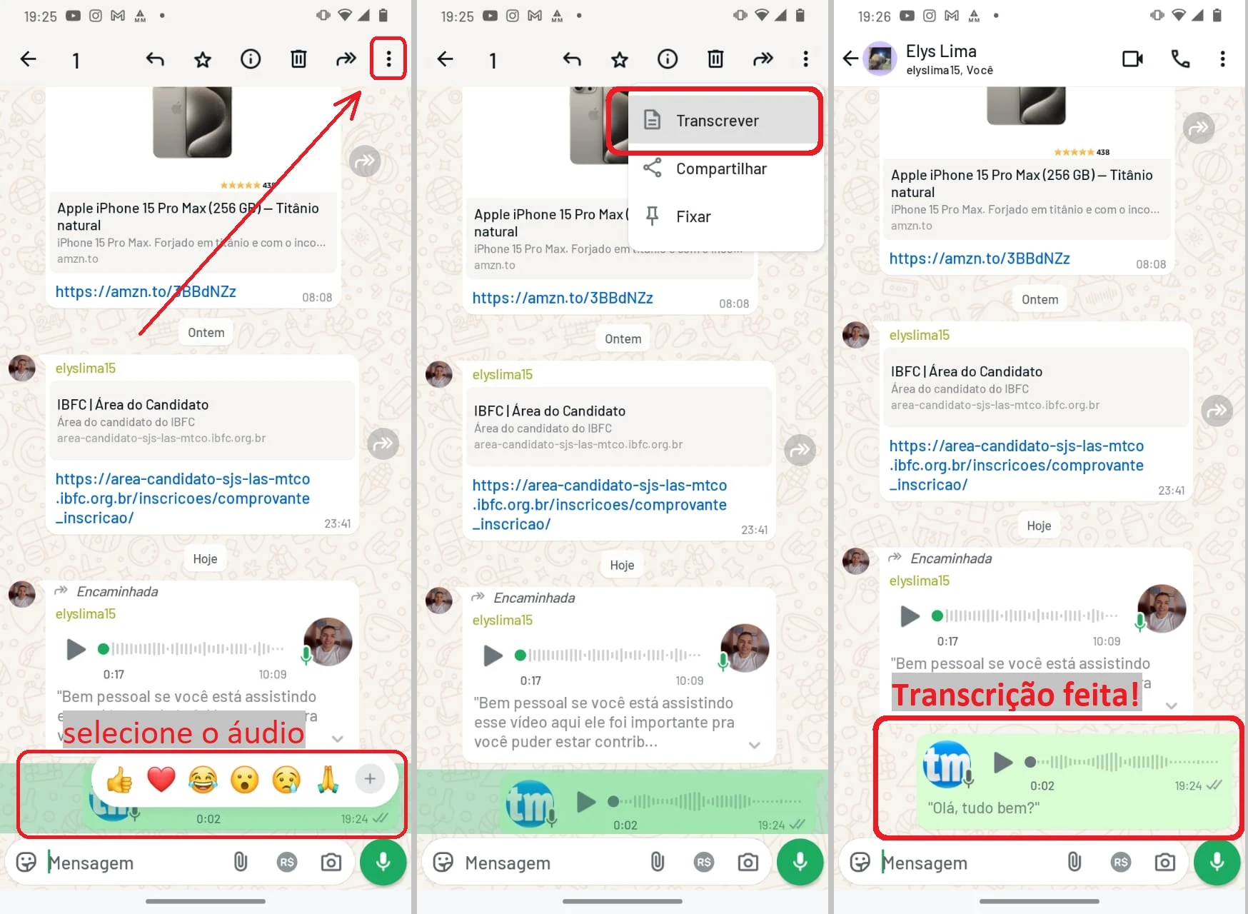 Como transformar qualquer áudio do WhatsApp em texto