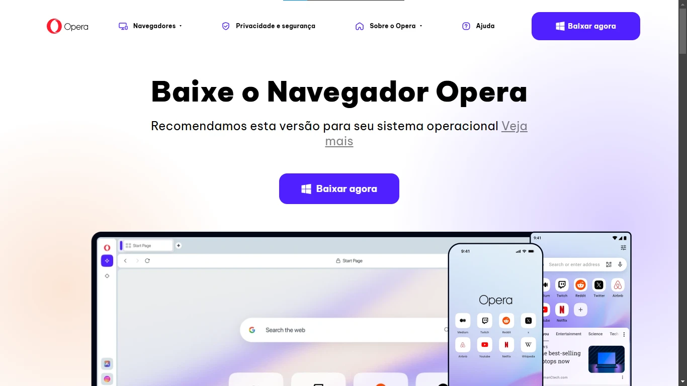 Como baixar e instalar Opera no Windows