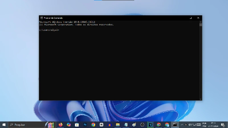 Prompt de comando no Windows 10