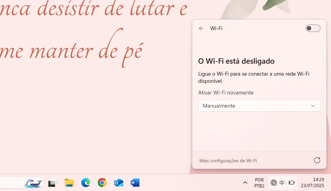 WiFi não conecta no notebook